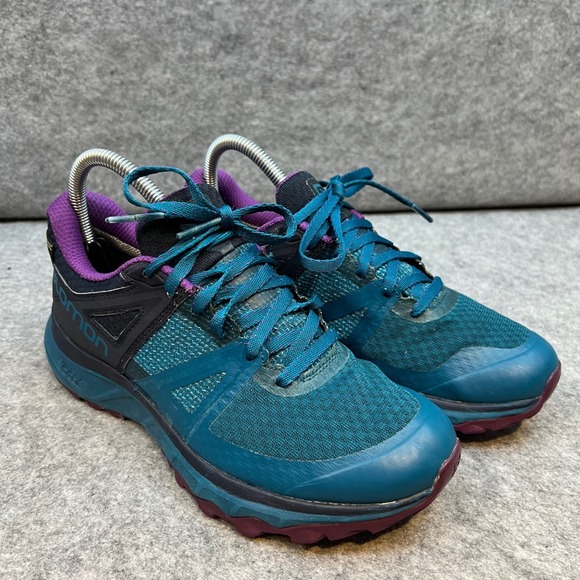 Salomon Trailster Gore-Tex Trail Running Shoes Waterproof Athletic Teal Womens 7 - Picture 1 of 9